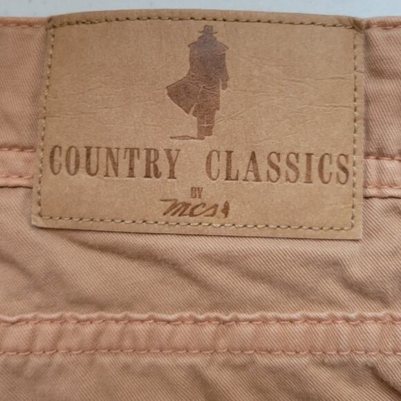 Country Classics by MCS Tan Straight Leg Jeans Western Work Wear Utility - 38‎ - Picture 5 of 6